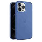 For iPhone 12 Pro Frosted Translucent Mist Phone Case(Royal Blue) - 1