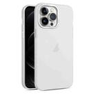 For iPhone 12 Pro Frosted Translucent Mist Phone Case(White) - 1