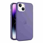 For iPhone 14 Plus Frosted Translucent Mist Phone Case(Dark Purple) - 1