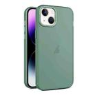 For iPhone 14 Plus Frosted Translucent Mist Phone Case(Green) - 1