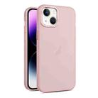 For iPhone 14 Plus Frosted Translucent Mist Phone Case(Pink) - 1