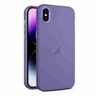 For iPhone XS / X Frosted Translucent Mist Phone Case(Dark Purple) - 1