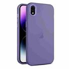 For iPhone XR Frosted Translucent Mist Phone Case(Dark Purple) - 1
