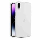 For iPhone XR Frosted Translucent Mist Phone Case(White) - 1