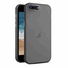 For iPhone 8 Plus / 7 Plus Frosted Translucent Mist Phone Case(Black) - 1