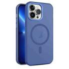 For iPhone 13 Pro Max MagSafe Frosted Translucent Mist Phone Case(Royal Blue) - 1