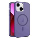 For iPhone 13 MagSafe Frosted Translucent Mist Phone Case(Dark Purple) - 1