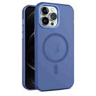 For iPhone 12 Pro Max MagSafe Frosted Translucent Mist Phone Case(Royal Blue) - 1