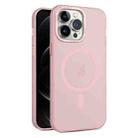 For iPhone 12 Pro Max MagSafe Frosted Translucent Mist Phone Case(Pink) - 1