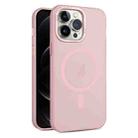 For iPhone 12 Pro MagSafe Frosted Translucent Mist Phone Case(Pink) - 1