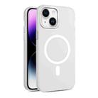 For iPhone 14 Plus MagSafe Frosted Translucent Mist Phone Case(White) - 1