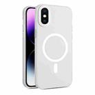 For iPhone XS Max MagSafe Frosted Translucent Mist Phone Case(White) - 1