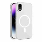 For iPhone XR MagSafe Frosted Translucent Mist Phone Case(White) - 1