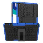 For Huawei MatePad 10.4 Tire Texture Shockproof TPU+PC Protective Case with Holder(Blue) - 1