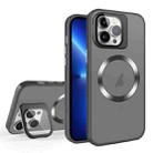 For iPhone 13 Pro Max Skin Feel CD Texture MagSafe Lens Holder Phone Case(Black) - 1