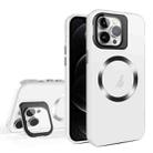 For iPhone 12 Pro Skin Feel CD Texture MagSafe Lens Holder Phone Case(Matte White) - 1