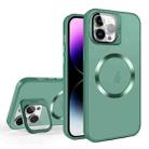 For iPhone 11 Pro Skin Feel CD Texture MagSafe Lens Holder Phone Case(Green) - 1