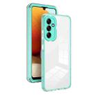 For Samsung Galaxy S23 FE 5G 3 in 1 Clear TPU Color PC Frame Phone Case(Light Green) - 1