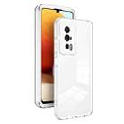 For Xiaomi Poco F5 Pro/Redmi K60/K60 Pro 5G 3 in 1 Clear TPU Color PC Frame Phone Case(White) - 1