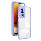 For Xiaomi Poco F5 Pro/Redmi K60/K60 Pro 5G 3 in 1 Clear TPU Color PC Frame Phone Case(Purple) - 1