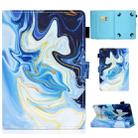 For 10 inch Universal Voltage Painted Pattern Tablet PC Protective Leather Case with Bracket & Card Slots & Pen Slot & Anti-skid Strip(Blue Marble) - 1