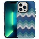 For iPhone 13 Pro Textile Texture Matte Ultra-thin Phone Case(Sea Blue) - 1