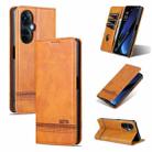 For OPPO K11x AZNS Magnetic Calf Texture Flip Leather Phone Case(Light Brown) - 1