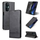 For OPPO K11x AZNS Magnetic Calf Texture Flip Leather Phone Case(Black) - 1