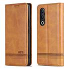 For OPPO K12 AZNS Magnetic Calf Texture Flip Leather Phone Case(Light Brown) - 3