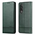 For OPPO K12 AZNS Magnetic Calf Texture Flip Leather Phone Case(Dark Green) - 3