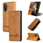 For OPPO K12x / OnePlus Nord CE4 Lite AZNS Magnetic Calf Texture Flip Leather Phone Case(Light Brown) - 1