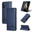 For OPPO K12x / OnePlus Nord CE4 Lite AZNS Magnetic Calf Texture Flip Leather Phone Case(Dark Blue) - 1