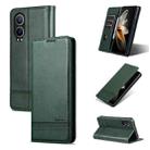 For OPPO K12x / OnePlus Nord CE4 Lite AZNS Magnetic Calf Texture Flip Leather Phone Case(Dark Green) - 1