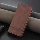 For OPPO Reno12 Global AZNS Magnetic Calf Texture Flip Leather Phone Case(Dark Brown) - 2