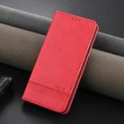 For OPPO Reno12 Global AZNS Magnetic Calf Texture Flip Leather Phone Case(Red) - 2