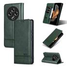 For OPPO A3 5G China AZNS Magnetic Calf Texture Flip Leather Phone Case(Dark Green) - 1