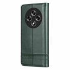 For OPPO A3 5G China AZNS Magnetic Calf Texture Flip Leather Phone Case(Dark Green) - 3