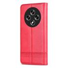 For OPPO Reno12 F 4G AZNS Magnetic Calf Texture Flip Leather Phone Case(Red) - 3