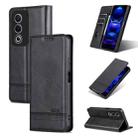 For OPPO A3 Pro 5G Global AZNS Magnetic Calf Texture Flip Leather Phone Case(Black) - 1