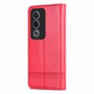 For OPPO K12x 5G Global AZNS Magnetic Calf Texture Flip Leather Phone Case(Red) - 3