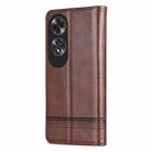 For OPPO A60 4G AZNS Magnetic Calf Texture Flip Leather Phone Case(Dark Brown) - 3