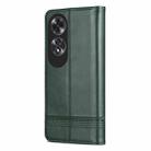 For OPPO A60 4G AZNS Magnetic Calf Texture Flip Leather Phone Case(Dark Green) - 3