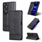 For OPPO A60 4G AZNS Magnetic Calf Texture Flip Leather Phone Case(Black) - 1