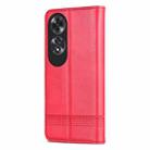 For OPPO A60 4G AZNS Magnetic Calf Texture Flip Leather Phone Case(Red) - 3