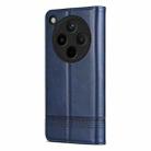 For OPPO Find X8 AZNS Magnetic Calf Texture Flip Leather Phone Case(Dark Blue) - 3