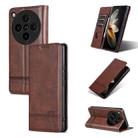 For OPPO Find X8 Pro AZNS Magnetic Calf Texture Flip Leather Phone Case(Dark Brown) - 1