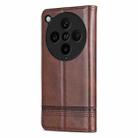 For OPPO Find X8 Pro AZNS Magnetic Calf Texture Flip Leather Phone Case(Dark Brown) - 3