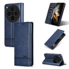 For OPPO Find X8 Pro AZNS Magnetic Calf Texture Flip Leather Phone Case(Dark Blue) - 1