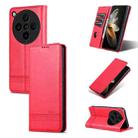 For OPPO Find X8 Pro AZNS Magnetic Calf Texture Flip Leather Phone Case(Red) - 1
