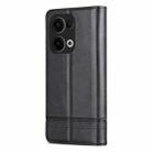 For OPPO Reno13 AZNS Magnetic Calf Texture Flip Leather Phone Case(Black) - 3